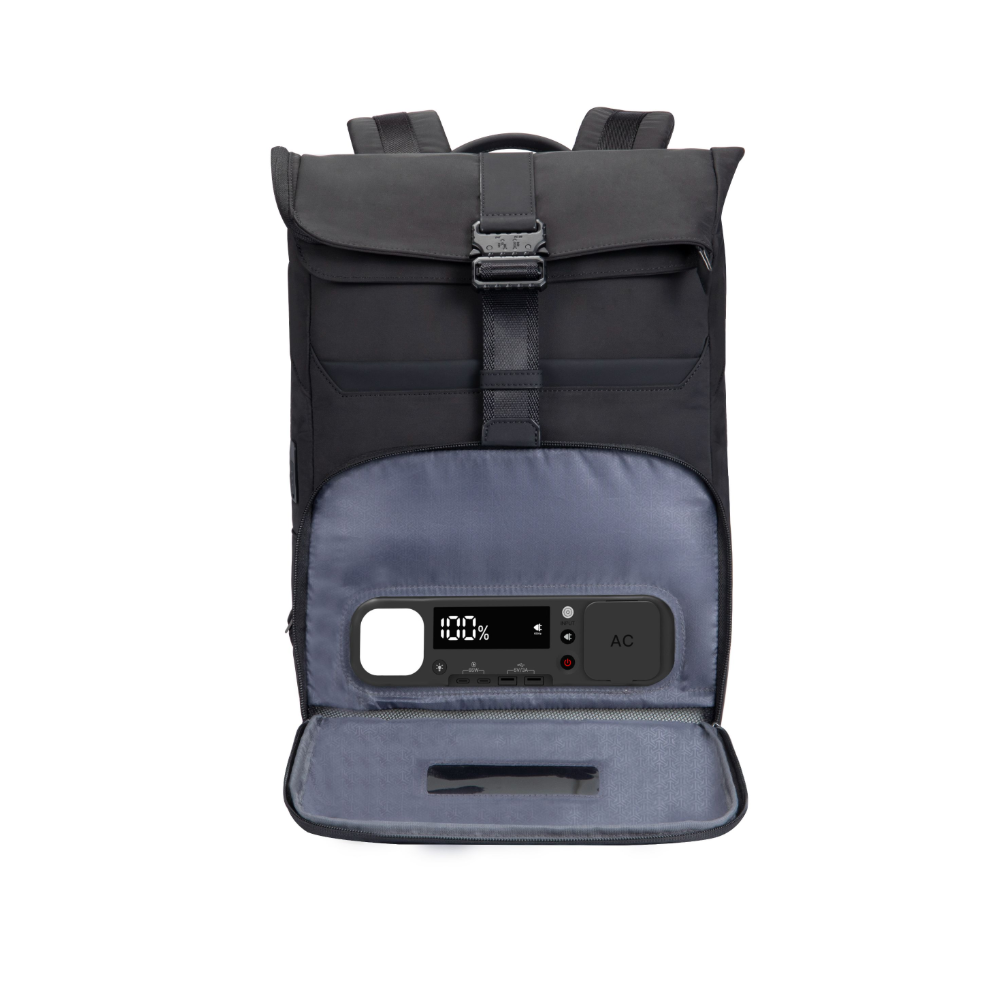 SmartCharge 15L Business-Rucksack: Integrierte 96-Wh-Powerbank, USB-C/A-Schnellladefunktion und wasserdichte Technologie
