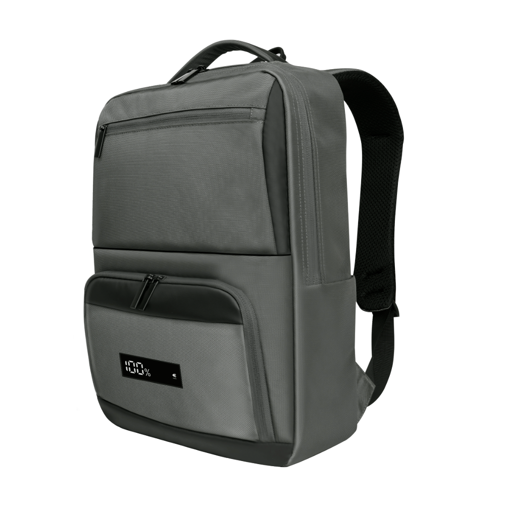Ecopower Bag 15L Urban Casual Rucksack: Integrierte 93Wh Powerbank, USB-C/A Schnellladefunktion und wasserdichte Technologie