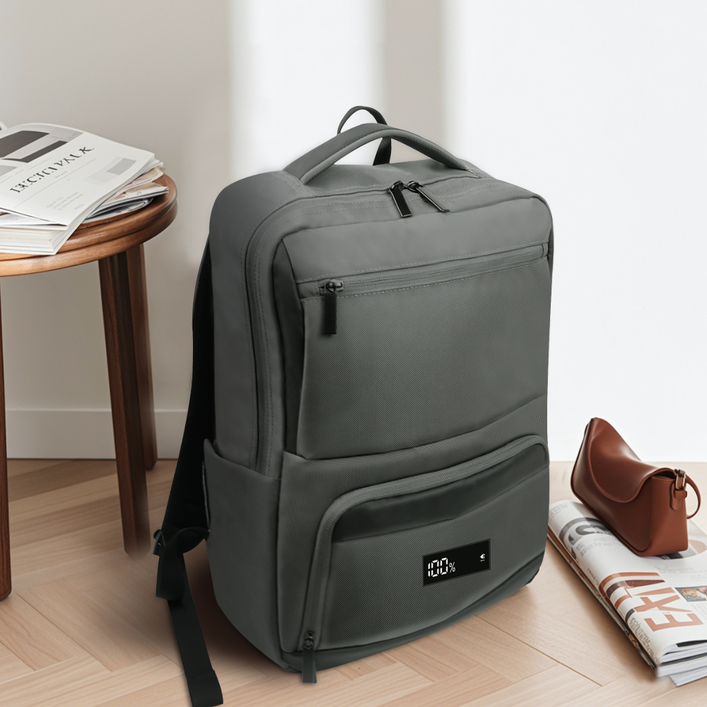 Ecopower Bag 15L Urban Casual Rucksack: Integrierte 93Wh Powerbank, USB-C/A Schnellladefunktion und wasserdichte Technologie