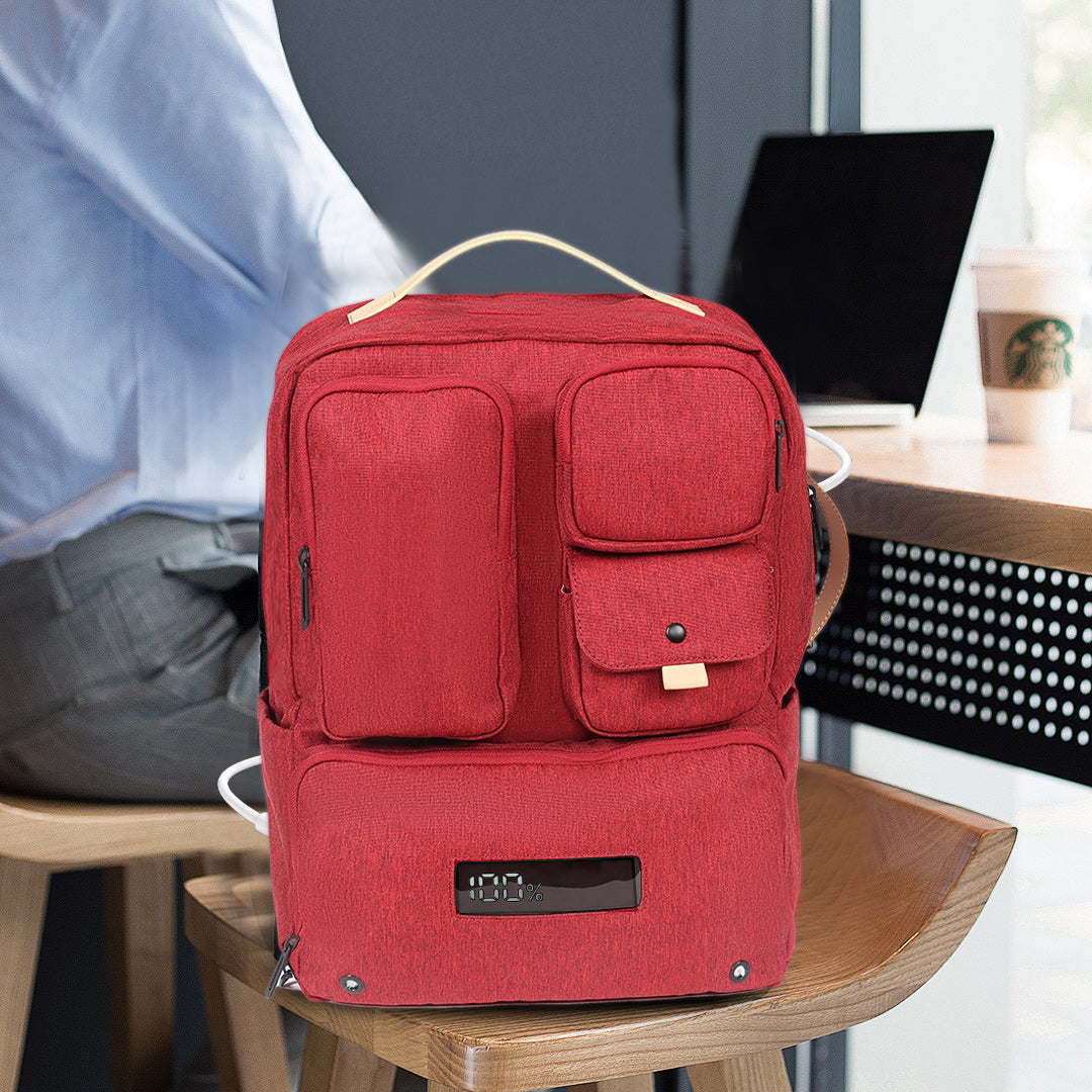 SmartCharge 15L Business-Rucksack: Integrierte 96-Wh-Powerbank, USB-C/A-Schnellladefunktion und wasserdichte Technologie