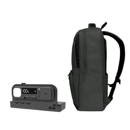 Ecopower Bag 15L Urban Casual Rucksack: Integrierte 93Wh Powerbank, USB-C/A Schnellladefunktion und wasserdichte Technologie