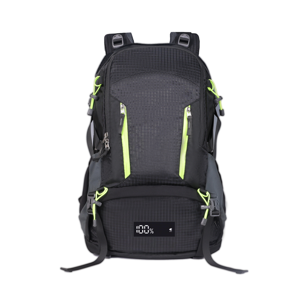 Ecopower Bag 33L Mountaineering Backpack: Built-in 93Wh Power Bank, USB-C/A Fast Charging & Waterproof Tech